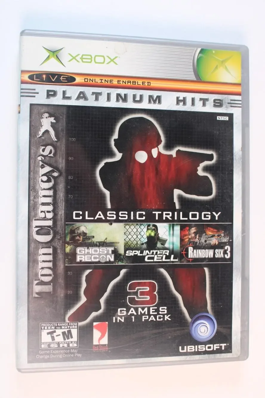 Tom Clancy's Classic Trilogy (Microsoft Xbox 2004) Complete Tested Works Ubisoft